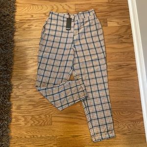 Plaid trouser pants